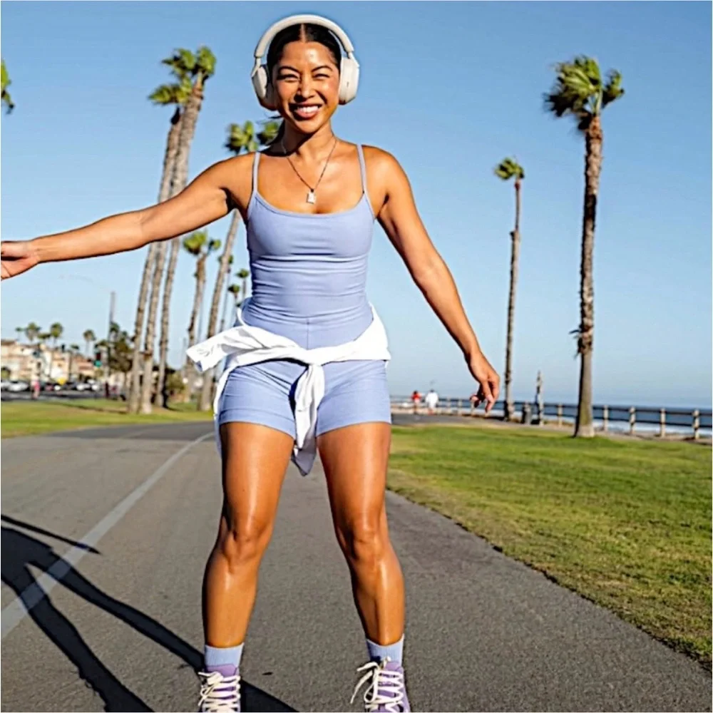 Beyond Yoga Spacedye Keep Pace biker jumpsuit shorts - Picture 2 of 6